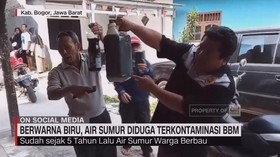 VIDEO: Berwarna Biru, Air Sumur Diduga Terkontaminasi BBM