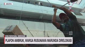 VIDEO: Plafon Ambruk, Warga Rusunawa Marunda Direlokasi