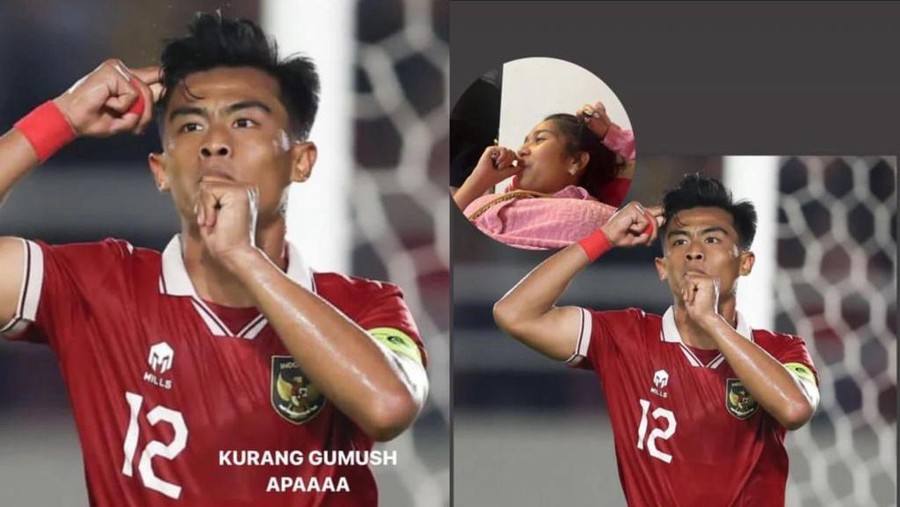 Selebrasi gol Pratama Arhan