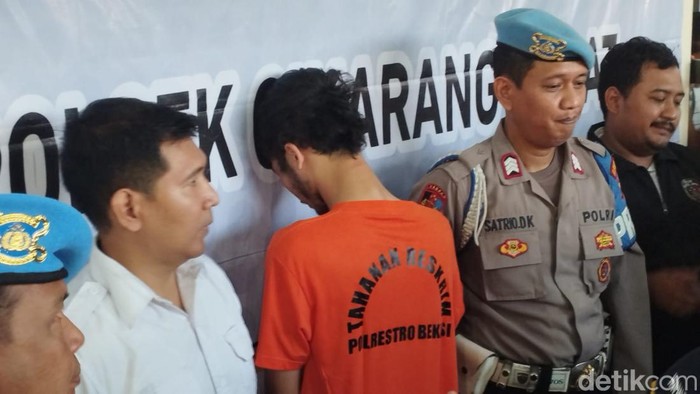 Nando, suami sadis yang membunuh istri di Bekasi ditetapkan sebagai tersangka.