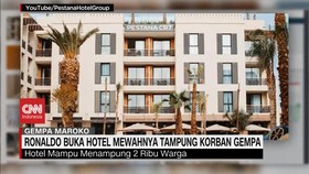 VIDEO: Ronaldo Buka Hotel Mewahnya Tampung Korban Gempa Maroko