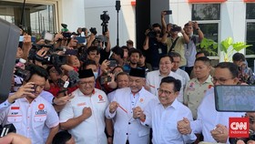 Anies-Cak Imin Tiba di Markas PKS, Lagu Ciptaan Kiai NU Bergema
