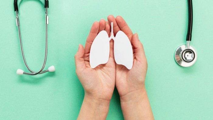 Ilustrasi paru-paru/foto:freepik