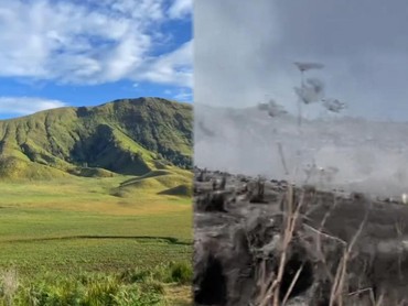 img-title Penampakan Lokasi Wisata Gunung Bromo yang Terbakar Jadi Lautan Abu