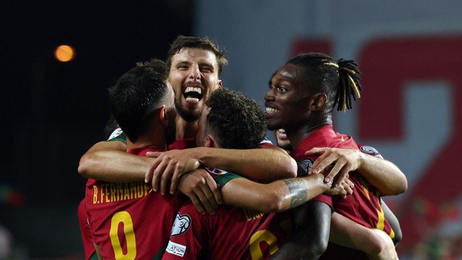Timnas Portugal meraih kemenangan besar atas Luksemburg dalam Kualifikasi Piala Eropa 2024 yang berlangsung di Stadion Algarve, Selasa (12/9).