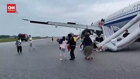 VIDEO: Mesin Terbakar, Pesawat Air China Mendarat Darurat