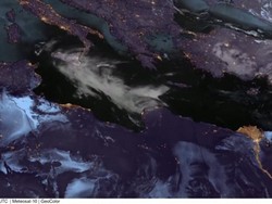 Rekaman Citra Satelit Pergerakan Badai Daniel Menyapu Libya
