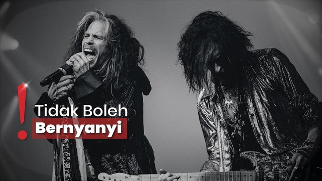 Aerosmith Tunda Konser Perpisahan, Steven Tyler Cedera saat Manggung