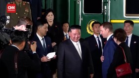 VIDEO: Momen Kim Jong-Un Tiba di Rusia