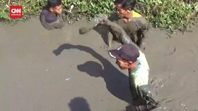 VIDEO: Musim Kemarau, Warga Gowa Berebut Cari Ikan di Rawa