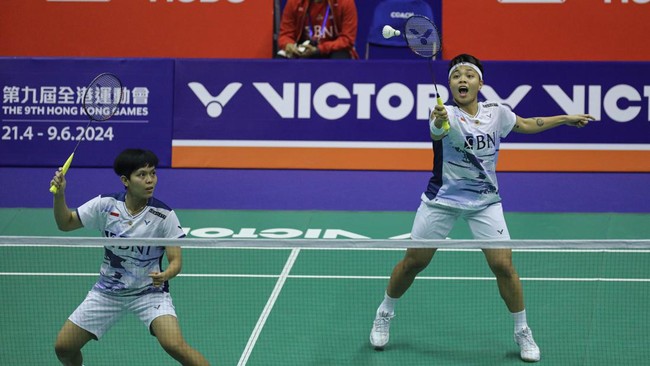 Ganda campuran Indonesia Apriyani Rahayu/Siti Fadia Ramadhanti berhasil lolos ke babak semifinal Hong Kong Open 2023, Jumat (15/9).