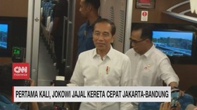 VIDEO: Pertama Kali, Jokowi Jajal Kereta Cepat Jakarta-Bandung