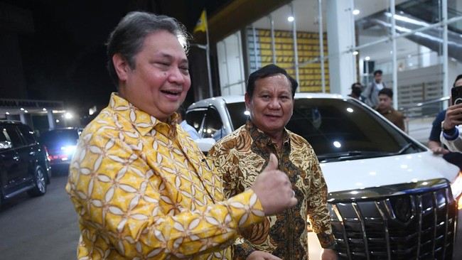 Ketua Umum Partai Golkar Airlangga Hartarto optimis bakal berkoalisi dengan Gerindra di pemilihan gubernur-wakil gubernur Jakarta pada Pilkada 2024.