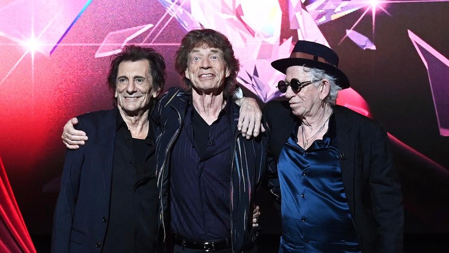 The Rolling Stones LONDON, ENGLAND - SEPTEMBER 06: (L-R) Ronnie Wood, Sir Mick Jagger and Keith Richards attend the launch event for The Rolling Stones' new album