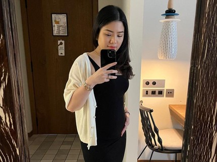 Potret Valencia Tanoesoedibjo Pamer Baby Bump Saat Babymoon di Prancis