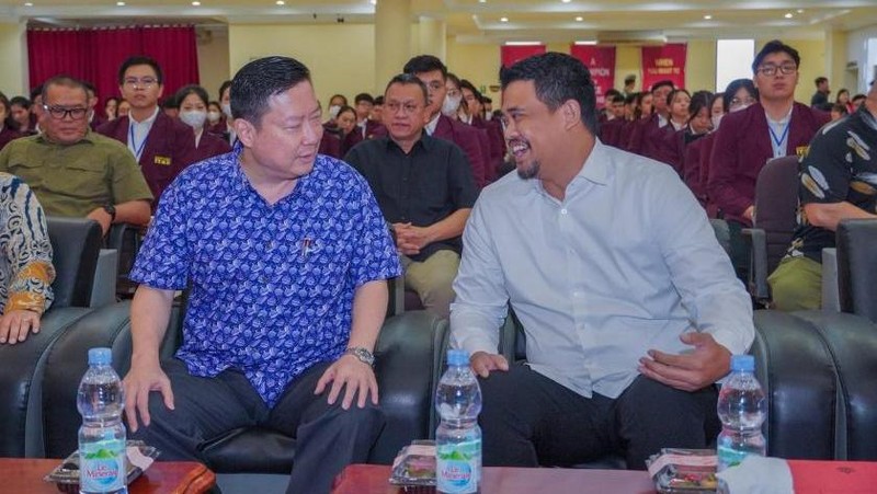 Wali Kota Medan, Bobby Nasution, berpesan kepada ratusan mahasiswa baru senantiasa semangat untuk meraih impian.