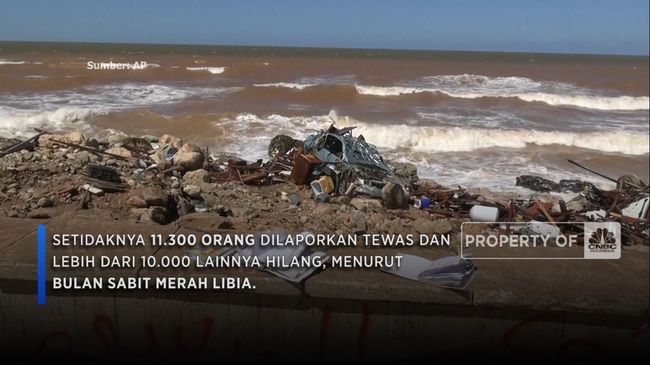 Banjir Bandang Libia, 11.300 Tewas & 1.000 Orang Hilang