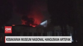 VIDEO: Kebakaran Museum Nasional Hanguskan Benda Bersejarah