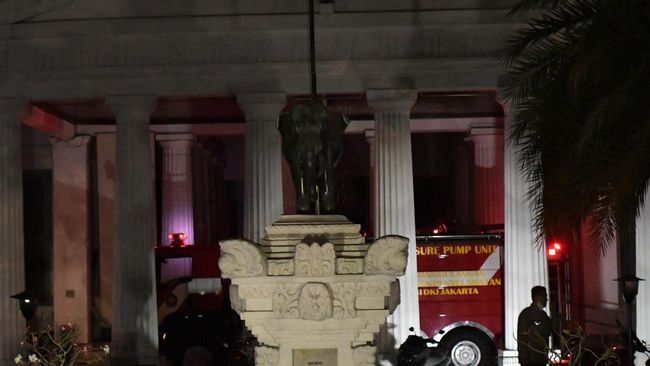 Museum Nasional Indonesia menuturkan area yang terdampak kebakaran terdiri dari bagian belakang Gedung A, meski tidak menyebar luas.