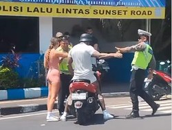 Bule Dorong Polisi Usai Langgar Lalu Lintas di Bali Ditangkap