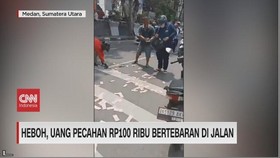 VIDEO: Heboh Uang Rp.100 Ribu Bertebaran di Jalan