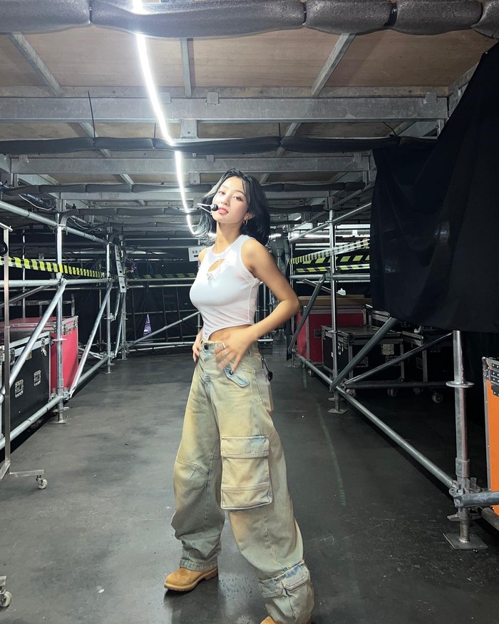 Tak pernah gagal mencuri perhatian, Jihyo terlihat dewasa saat meluncurkan album Zone dengan lagu hitsnya, Killin’ Me Good pada 18 Agustus 2023 lalu./ Foto: instagram.com/_zyozyo