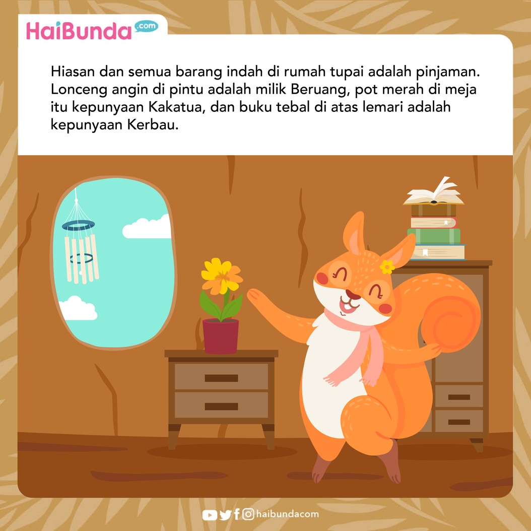 Cerita Fabel Tupai Si Penumpuk Barang