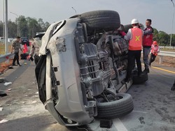 Rombongan KONI Laka di Tol Indraprabu, Direktur RSUD OI Pecah Kepala