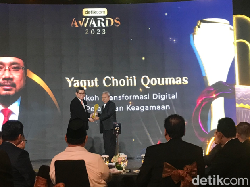 detikcom Awards 2023: Menag Yaqut Tokoh Transformasi Digital Pelayanan Keagamaan