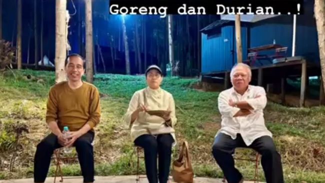 Intip Serunya Jokowi, Sri Mulyani & Basuki Kamping di IKN