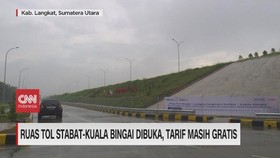 VIDEO: Ruas Tol Stabat-Kuala Dibuka, Tarif Masih Gratis