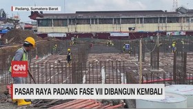 VIDEO: Rusak Akibat Gempa, Pasar Raya Padang Fase VII Dibangun Kembali