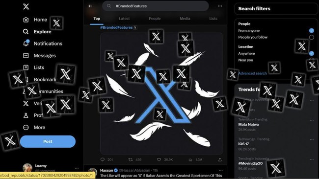 Twitter atau yang kini bernama X dikabarkan mengubah tombol like menjadi X, mengikuti nama merek barunya.