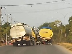 Sanksi Tilang untuk 2 Sopir Truk Tangki yang Ugal-ugalan di Palembang