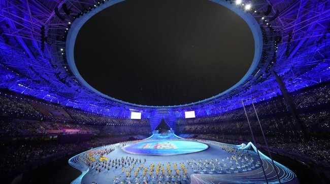 Upacara pembukaan Asian Games 2022 (2023) dilakukan di Stadion Nasional Hangzhou, Sabtu (23/9) malam waktu Indonesia.