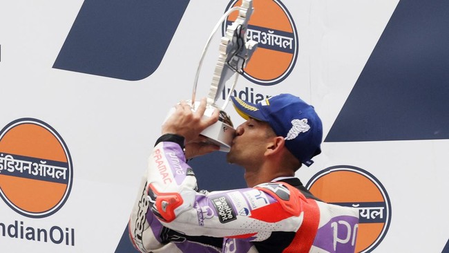 Jorge Martin menunjukkan daya juang luar biasa di MotoGP India saat ia berhasil finis di posisi runner up.