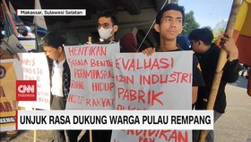 VIDEO: Unjuk Rasa Dukung Warga Pulau Rempang di Makassar