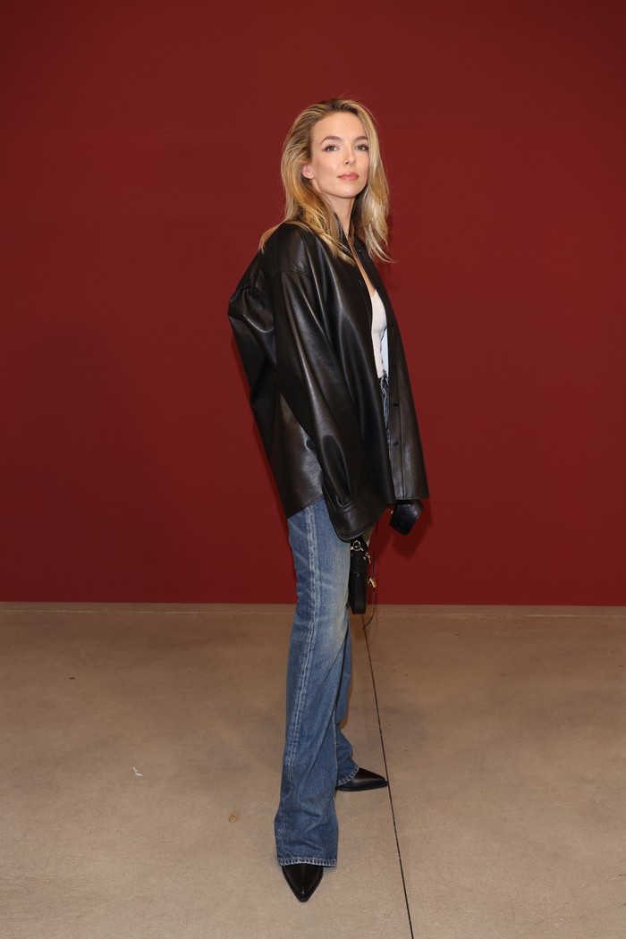 MILAN, ITALY - SEPTEMBER 22: Jodie Comer is seen at Gucci Ancora during Milan Fashion week on September 22, 2023 in Milan, Italy. (Photo by Vittorio Zunino Celotto/Getty Images for Gucci)