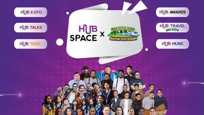 Hub Music di Hub Space X KAI Expo 2023 akan menampilkan deretan musisi ternama, dari JKT48, Project Pop, Kahitna, hingga musisi kejutan.