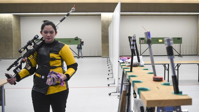 Tim Menembak Putri meraih medali perunggu nomor 10 meter running target di Asian Games. Medali emas direbut Korea Utara sedangkan perak jadi milik Kazakhstan.