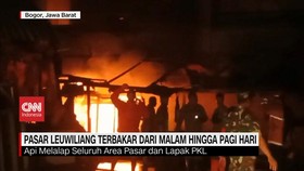 VIDEO: Pasar Leuwiliang Terbakar dari Malam hingga Pagi