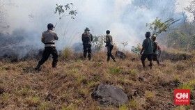 Kebakaran Lereng Gunung Agung Meluas hingga Total 645 Hektar