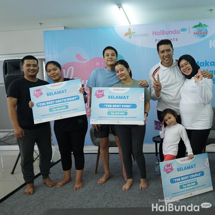 <p>Jika Bunda dan Ayah memenangkan kategori <em>Who is The Best</em>, maka berhak atas hadiah logam mulia 1 gram (gr) dan <em>voucher</em> belanja di Transmart. Kemudian untuk kategori <em>The Best Couple, The Best Pose,</em> dan <em>The Best Participant,</em> masing-masingnya mendapatkan uang masing-masing senilai Rp500 ribu. (Foto: Tim HaiBunda)</p>