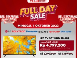 Besok Transmart Full Day Sale! TV 50 Rp 4,7 Jutaan, 65 Rp 7,6 Jutaan