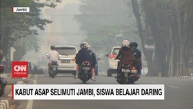 VIDEO: Kabut Asap Selimuti Jambi, Siswa Belajar Daring
