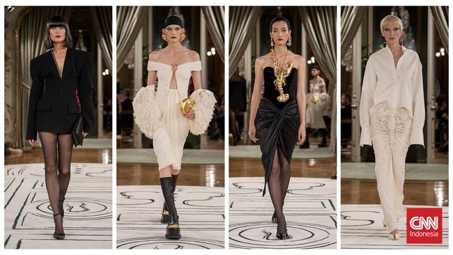 Dalam koleksi Spring/Summer 2024, Schiaparelli kembali menghadirkan rangkaian busana yang unik nan jenaka.
