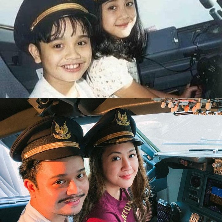 <p>"<em>Swipe</em> kiri untuk bertualang ke masa lalu," tulis Sherina pada laman Instagram-nya seraya menyisipkan emotikon pesawat dan <em>hastag</em> #Nostalgia Bersama serta #PetualanganSherina2. (Foto: Instagram: @sherinamunaf @filmpetualangansherina)</p>