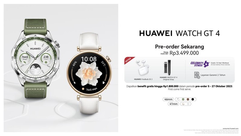 Huawei Device Indonesia secara resmi menghadirkan HUAWEI WATCH GT 4 dan HUAWEI WATCH Ultimate di Indonesia.