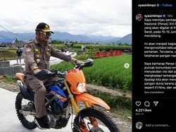 Aksi Mentan Syahrul Yasin Limpo Naik Motor Trail