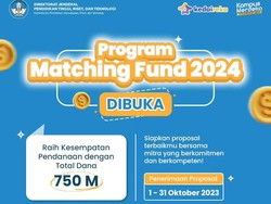Program Matching Fund 2024 Rp 750 M Dibuka, Daftar Sekarang Juga!